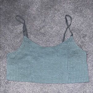 Aerie Teal Ribbed Bralette